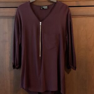Women’s WIne 3/4 sleeves zipper in front